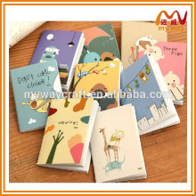 recycled cartoon mini notebook with different design